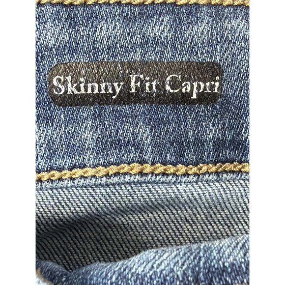 Judy Blue Womens Distressed Skinny Fit Capri Jeans Size 22W Denim - Picture 3 of 7